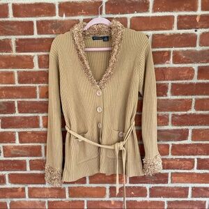 Vintage Y2K ribbed chunky cardigan